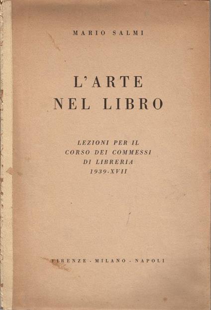 L' arte nel libro - Mario Salmi - copertina