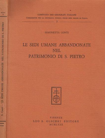 Le sedi umane abbandonate nel patrimonio di S.Pietro - Simonetta Conti - copertina