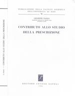 Contributo allo studio della prescrizione