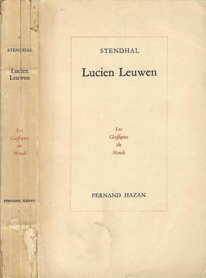 Lucien Leuwen - Stendhal - copertina