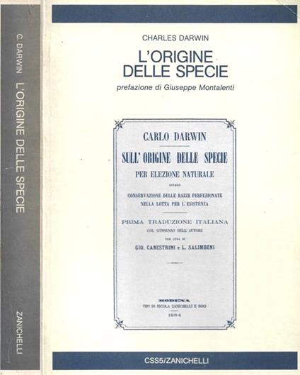 L' origine della specie - Charles Darwin - copertina