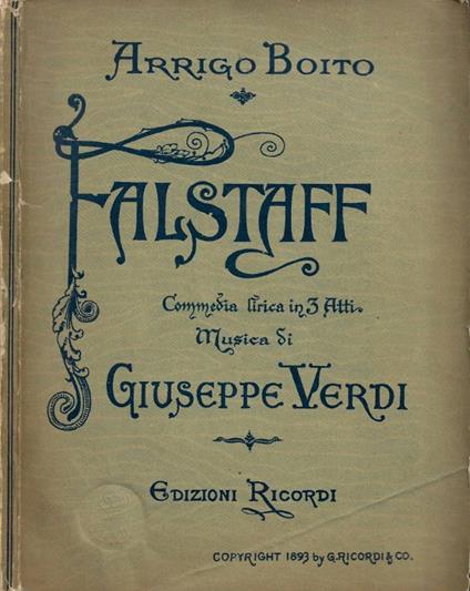 Falstaff - Arrigo Boito - copertina