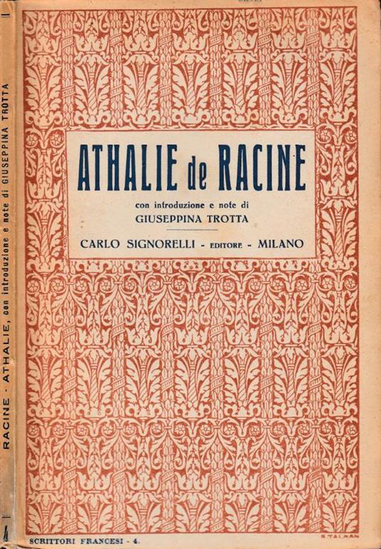 Athalie - Jean Racine - copertina