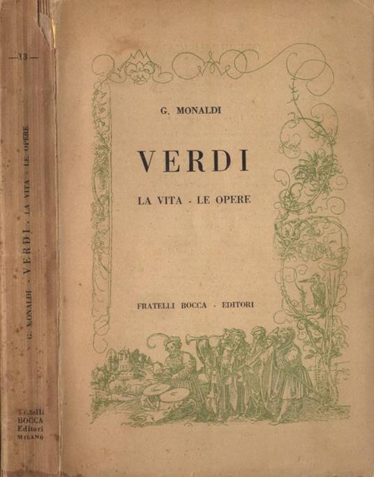 Verdi - Gino Monaldi - copertina