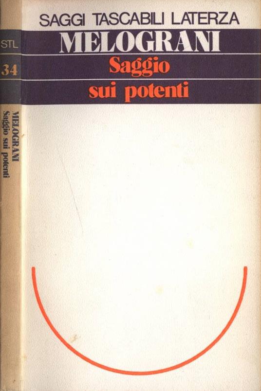 Saggio sui potenti - Piero Melograni - copertina