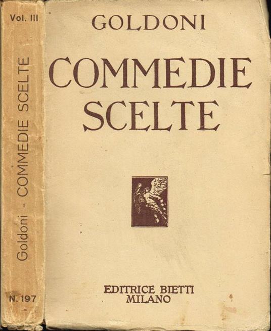 Commedie scelte - Carlo Goldoni - copertina