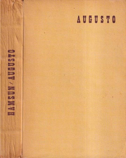 Augusto - Knut Hamsun - copertina