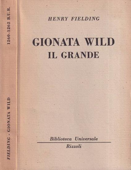 Gionata Wild - Henry Fielding - copertina