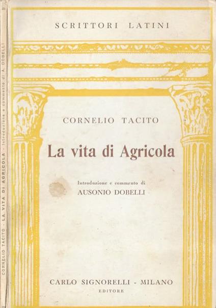 La Vita di Agricola - P. Cornelio Tacito - copertina