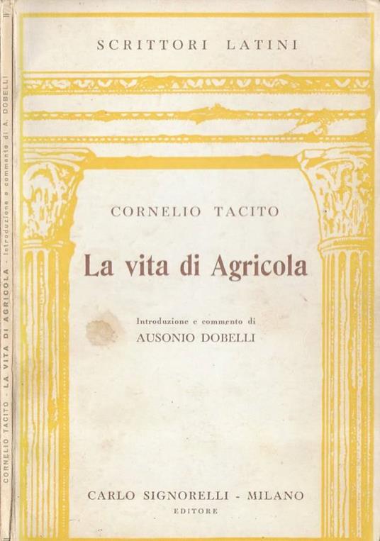 La Vita di Agricola - P. Cornelio Tacito - copertina