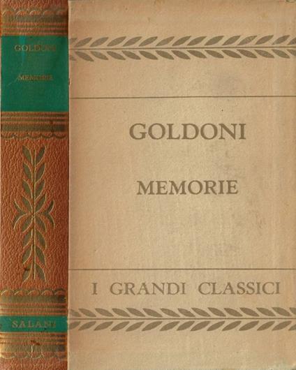 Memorie - Carlo Goldoni - copertina