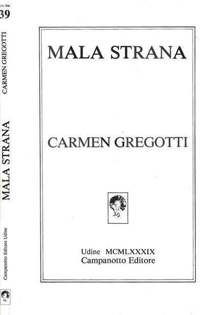 Mala strana - Carmen Gregotti - copertina