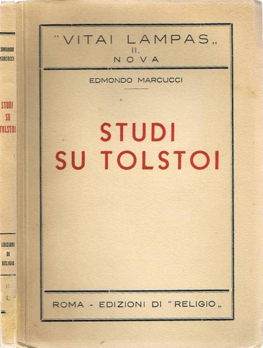 Studi su Tolstoi - Edmondo Marcucci - copertina