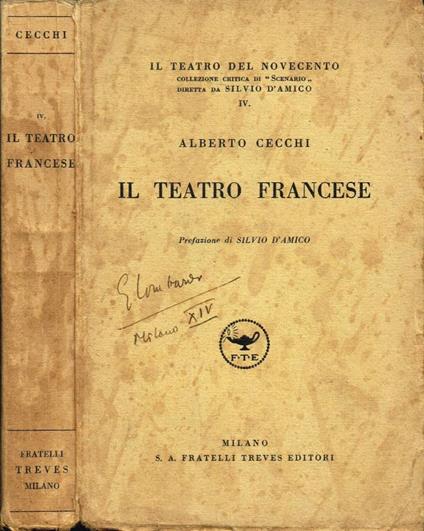 Il teatro francese - Alberto Cecchi - copertina