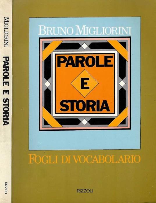 Parole e storia - Bruno Migliorini - copertina