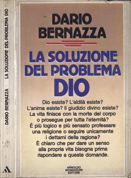 La soluzione del problema Dio - Dario Bernazza - copertina