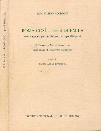 Roma cosi...per il duemila - Elio F. Accrocca - copertina