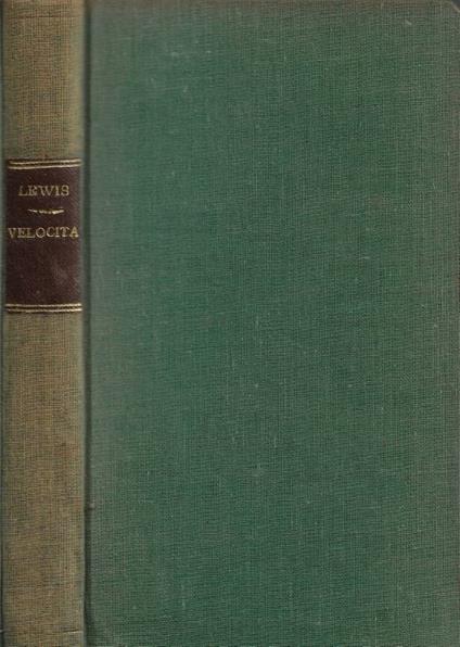 Velocità e altri racconti - Sinclair Lewis - copertina