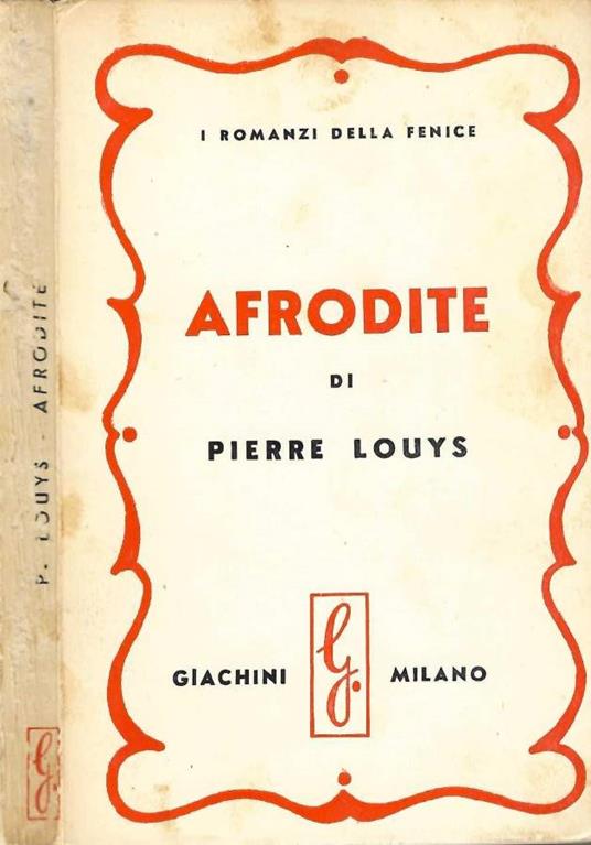 Afrodite - Pierre Louÿs - copertina