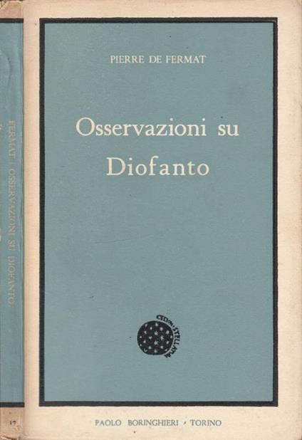 Osservazioni su Diofanto - Pierre de Fermat - copertina