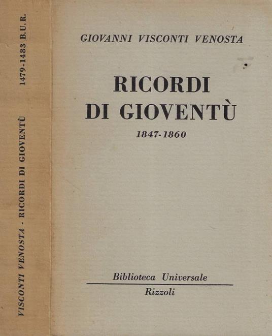 Ricordi di gioventù - Giovanni Visconti Venosta - copertina