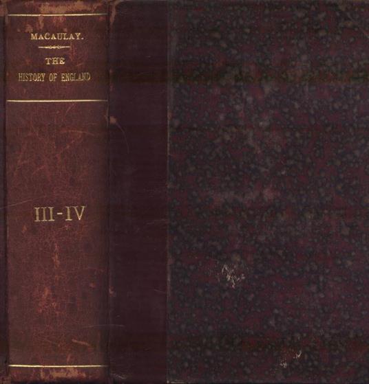 History of England Vol. III - IV - Thomas Babington Macaulay - copertina