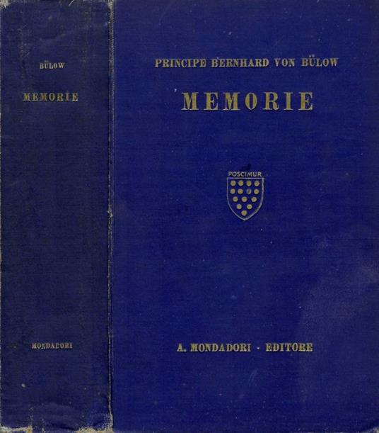 Memorie - Bernhard von Bülow - copertina