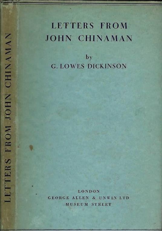 Letters from John Chinaman - copertina