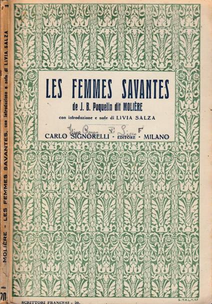 Les femmes savantes - copertina