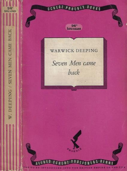 Seven Men came back - Warwick Deeping - copertina