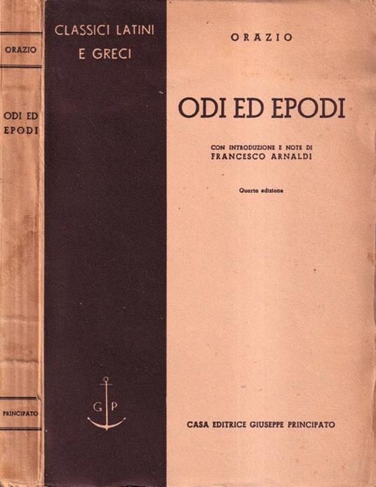 Odi ed epodi - Q. Flacco Orazio - copertina