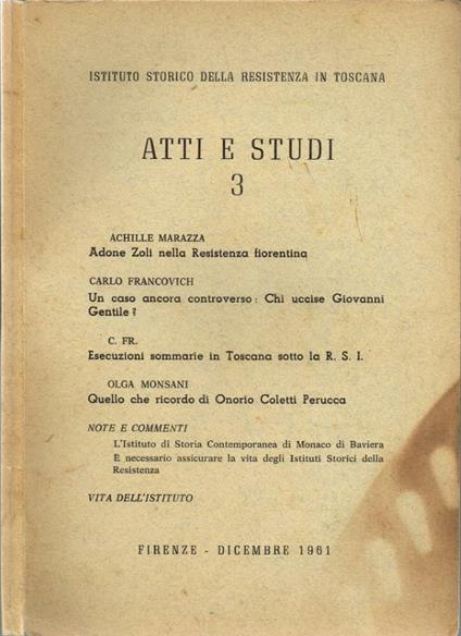 Atti e Studi - copertina