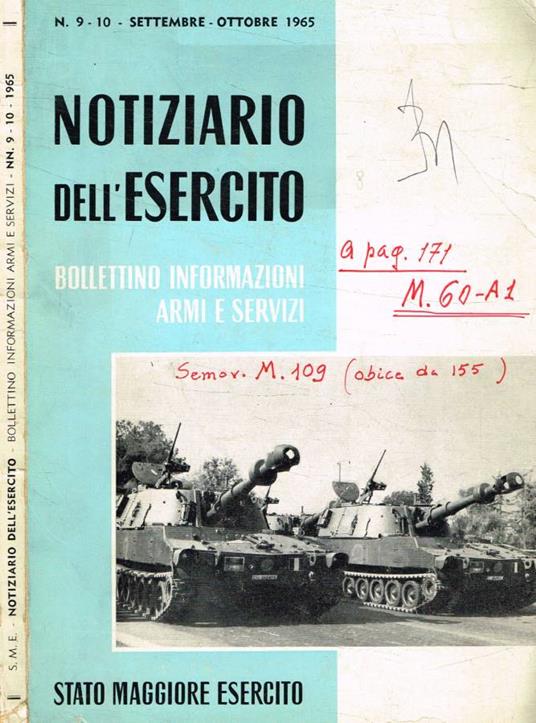 Notiziario dell'esercito. Bollettino informazioni armi e servizi. N.9-10, settembre-ottobre 1965 - copertina