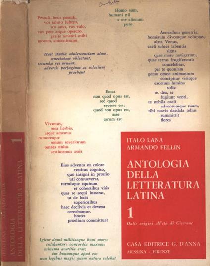 Antologia della letteratura latina 1 - copertina