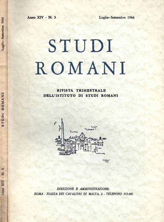 Studi romani. N. 3 luglio-settembre 1966 - copertina