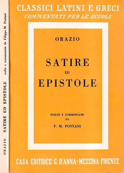 Satire ed epistole - Q. Flacco Orazio - copertina