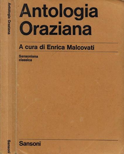 Antologia Oraziana - copertina