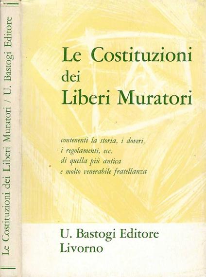 Le costituzioni dei liberi muratori - copertina