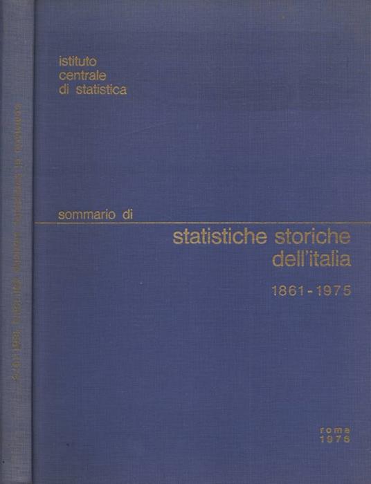 Statistiche storiche dell' Italia 1861 - 1975 - copertina