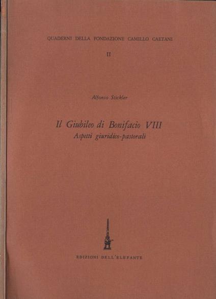 Il Giubileo di Bonifacio VIII - copertina