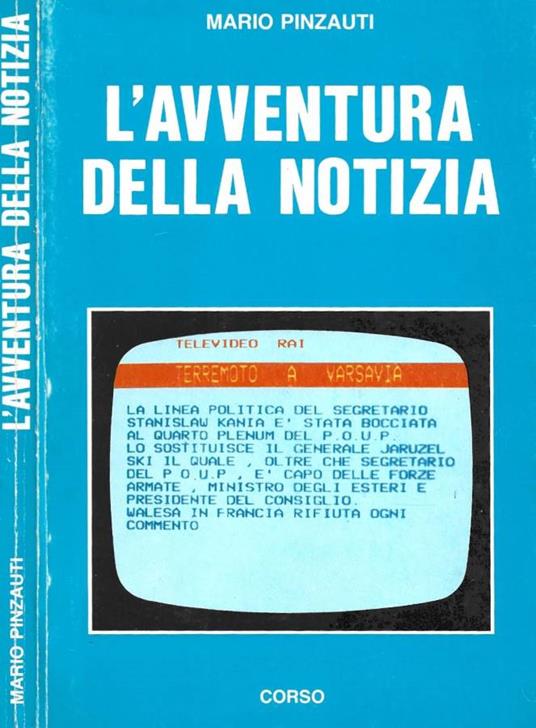 L' avventura della notizia - Mario Pinzauti - copertina