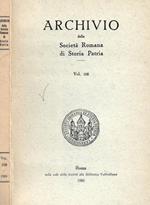 Archivio della Società Romana di Storia Patria. Vol. 108