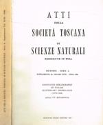 Atti della Società Toscana di Scienze Naturali residente in Pisa. Memorie serie A, supplemento al volume XCIII, anno 1986