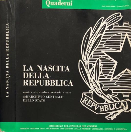 La nascita della Repubblica - copertina