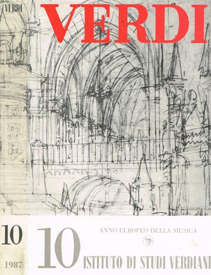 Verdi. Bollettino dell'Istituto di Studi Verdiani, n.10, 1987 - copertina