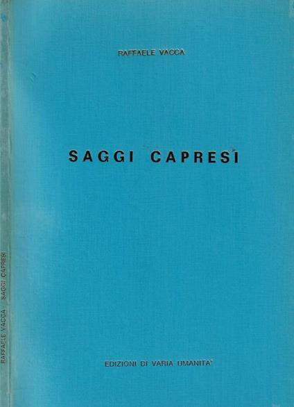 Saggi capresi - copertina