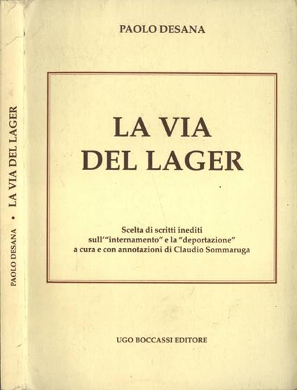 La via del lager - Paolo Desana - copertina