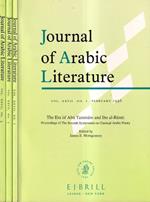 Journal of arabic literature, volume XXVII, numero 1, 2, 3, 1996