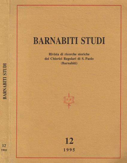 Barnabiti studi. Rivista di ricerche storiche dei Chierici Regolari di S.Paolo(Barnabiti) n.23, 2006 - copertina