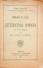 Sommario di storia della letteratura romana con tre tavole sinottiche: ad uso delle scuole secondarie